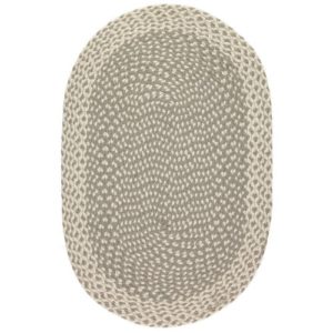 Braided Rug | Grey Oval