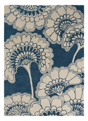 Florence Broadhurst Rug | Japanese Floral 039708 Midnight