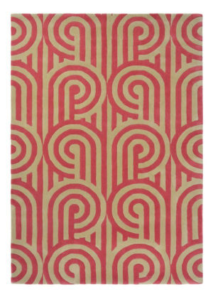Florence Broadhurst Rug | Turnabouts 039200 Claret