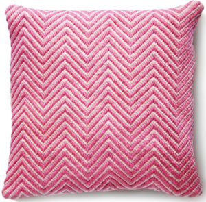 Hug Rug Woven Cushion | Herringbone Coral Pink