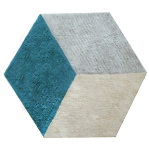 AFK Washable Rug | Cube Blue