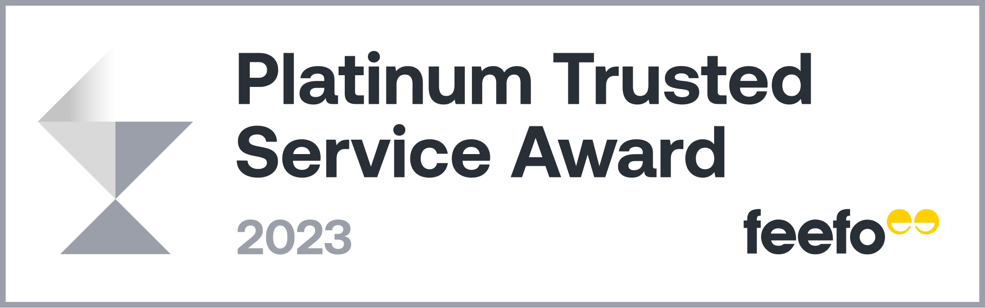 Feefo Platinum Trusted Service Award 2023