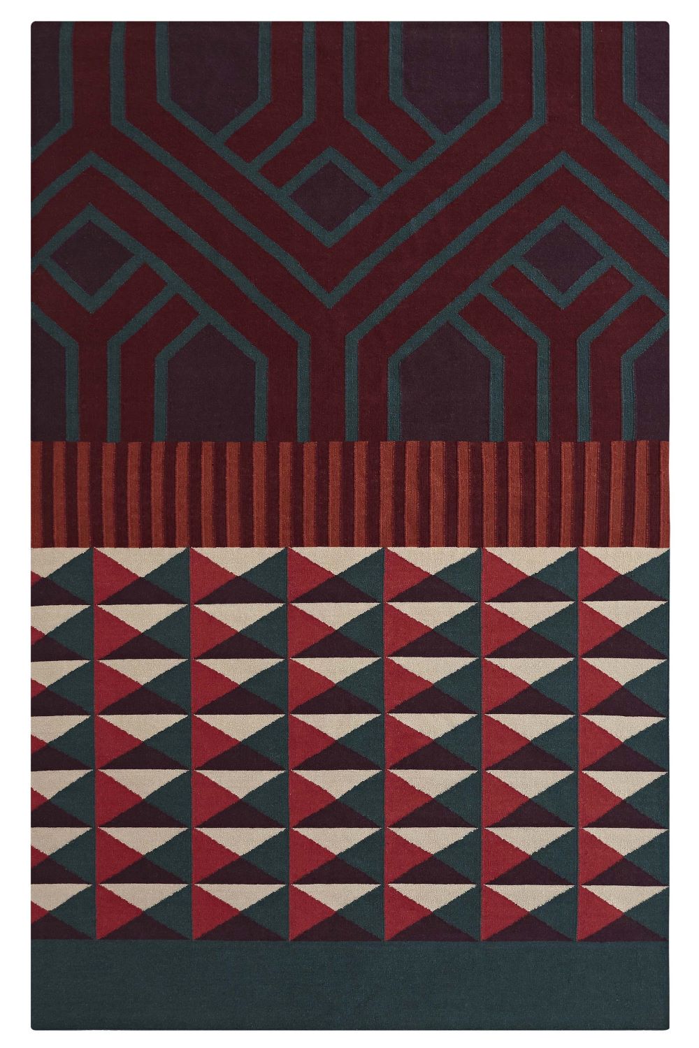 gan-rug-kilim-ndebele-red