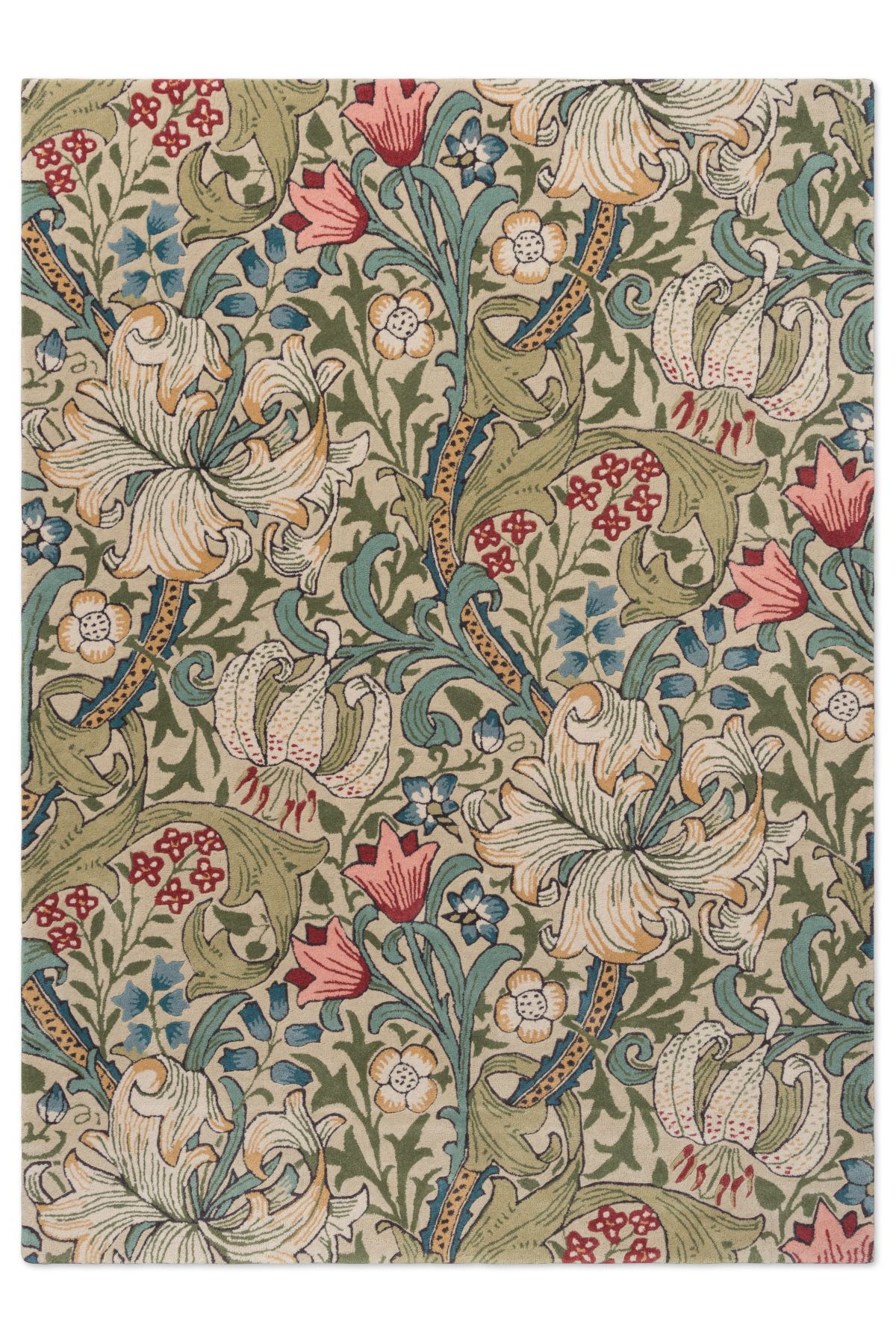morris-rug-golden-lily-green-red-130107